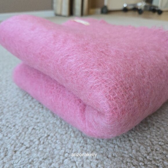 NWOT Mohair Scarf Cotton Candy Spun Sugar Candy Floss Fairy Floss Pink - Picture 15 of 16